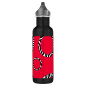 Bouteille D'eau En Acier Inoxydable Blancs et cercles noirs rouges (Droite)