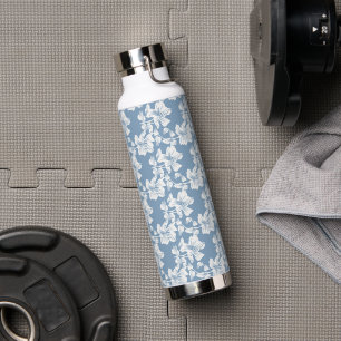 Bouteille d'eau en acier inoxydable bleu poussiére