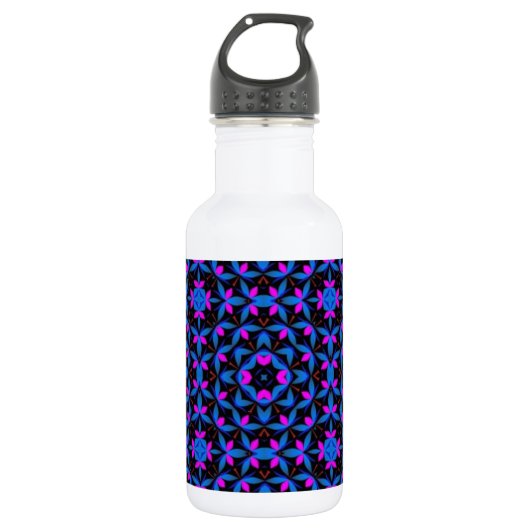 Bouteille D'eau En Acier Inoxydable blue geometric pattern (Devant)