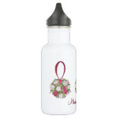 Bouteille D'eau En Acier Inoxydable Bouquet Fleur Mariage personnalisé Favoriser boute (Gauche)
