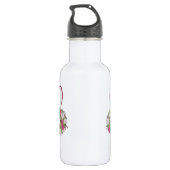 Bouteille D'eau En Acier Inoxydable Bouquet Fleur Mariage personnalisé Favoriser boute (Dos)