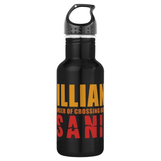 BOUTEILLE D'EAU EN ACIER INOXYDABLE BRILLIANCE CONTRE INSANITÉ (Devant)