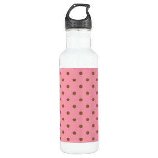 Bouteille D'eau En Acier Inoxydable Brown Polka Dots
