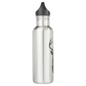 Bouteille D'eau En Acier Inoxydable Buck Trophée Cerf Silhouette en Camouflage Vert (Gauche)