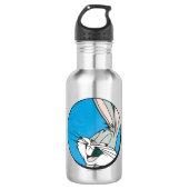Bouteille D'eau En Acier Inoxydable BUNNY™ Retro Blue Patch (Devant)