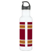 Bouteille D'eau En Acier Inoxydable Burgundy with Gold White Stripes (Dos)