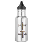 Bouteille d'eau en acier inoxydable – Buvez de l'e (Droite)
