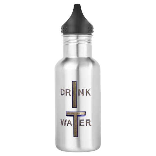 Bouteille d'eau en acier inoxydable – Buvez de l'e (Gauche)