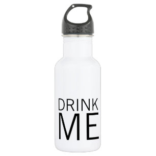 Bouteille D'eau En Acier Inoxydable Buvez-moi minimaliste simple de