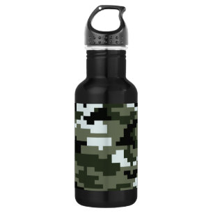 Bouteille D'eau En Acier Inoxydable Camouflage urbain numérique à 8 bits / Camo