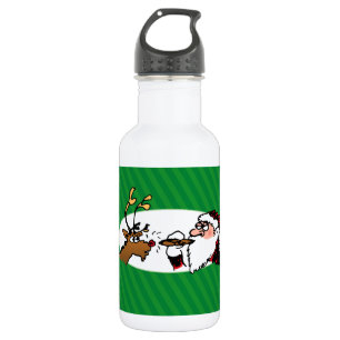 Bouteille D'eau En Acier Inoxydable Caricature amusante de Stogie Père Noël
