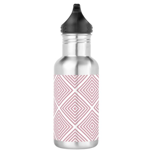 Bouteille D'eau En Acier Inoxydable Carrés géométriques roses (Droite)