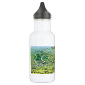 Bouteille D'eau En Acier Inoxydable Carte du dessin animé Austin Texas (Gauche)