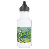 Bouteille D'eau En Acier Inoxydable Carte du dessin animé Austin Texas (Droite)