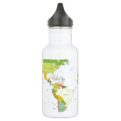 Bouteille D'eau En Acier Inoxydable Carte mondiale Globe Pays Atlas (Gauche)