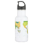 Bouteille D'eau En Acier Inoxydable Carte mondiale Globe Pays Atlas (Dos)