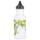 Bouteille D'eau En Acier Inoxydable Carte mondiale Globe Pays Atlas (Droite)