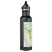 Bouteille D'eau En Acier Inoxydable Carte mondiale Globe Pays Atlas (Gauche)