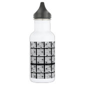 Bouteille D'eau En Acier Inoxydable Cartes Bingo Noires (Gauche)