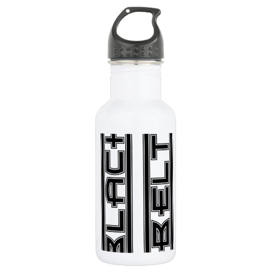 Bouteille D'eau En Acier Inoxydable Ceinture noire audacieuse d'arts martiaux (Devant)