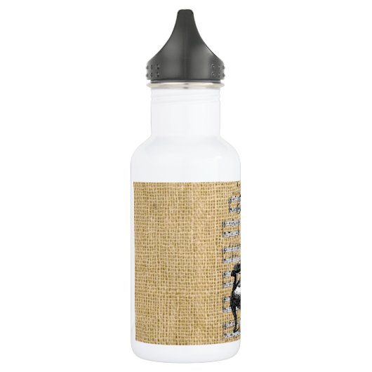 Bouteille D'eau En Acier Inoxydable Chaire française sur Burlap (Gauche)