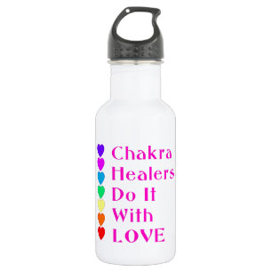 Bouteille D'eau En Acier Inoxydable Chakra Healers le font avec amour