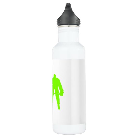 Bouteille D'eau En Acier Inoxydable Chartreuse, Neon Green Hockey (Droite)