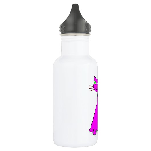 Bouteille D'eau En Acier Inoxydable Chat gras rose (Gauche)