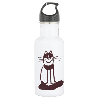 Bouteille D'eau En Acier Inoxydable Chat noir