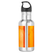 Bouteille D'eau En Acier Inoxydable Chaud Patiné Orange Rouge rayures Monogramme (Dos)