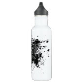 Bouteille D'eau En Acier Inoxydable Cheetah en colère en noir Splash Choisissez votre (Droite)