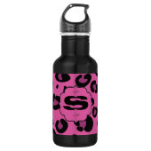 Bouteille D'eau En Acier Inoxydable Cheetah Léopard Rose 32. oz. (Devant)