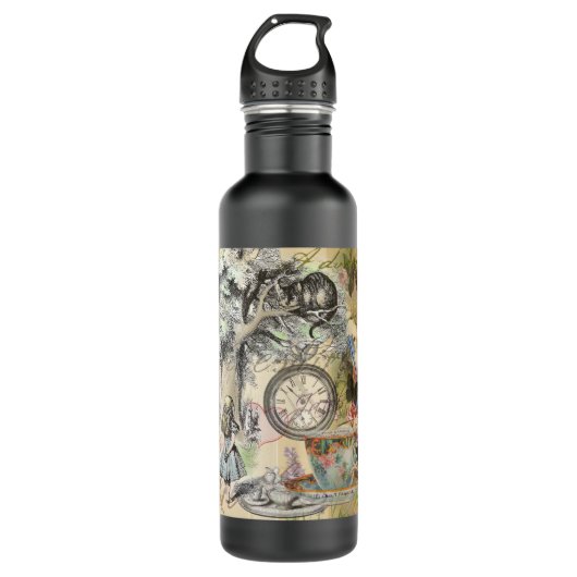Bouteille D'eau En Acier Inoxydable Cheshire Chat Alice Wonderland Classic (Devant)