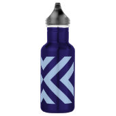 Bouteille D'eau En Acier Inoxydable Chevrons bleu clair et foncé (Droite)