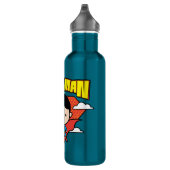 Bouteille D'eau En Acier Inoxydable Chibi Superman Polka Dot Shield et nom (Droite)