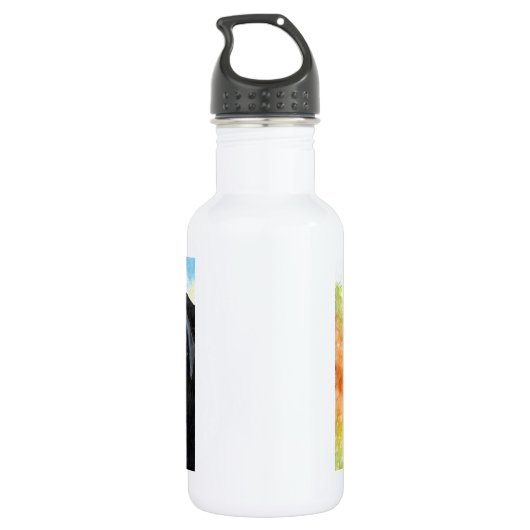 Bouteille D'eau En Acier Inoxydable Chien 115 Labrador noir (Dos)