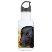 Bouteille D'eau En Acier Inoxydable Chien 115 Labrador noir (Devant)