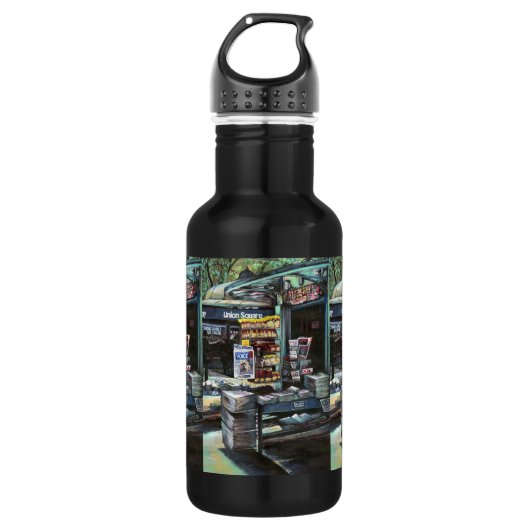 Bouteille D'eau En Acier Inoxydable Chrysocolia Morning, Carré de l'Union, New York (Devant)