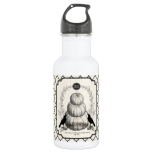 Bouteille D'eau En Acier Inoxydable citrouilles blancs vintages modernes