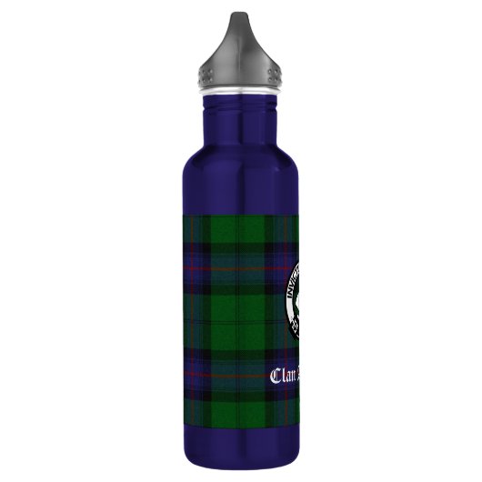 Bouteille D'eau En Acier Inoxydable Clan Armstrong Tartan & Crest Badge (Gauche)