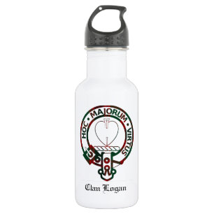 Bouteille D'eau En Acier Inoxydable Clan Logan Crest Badge