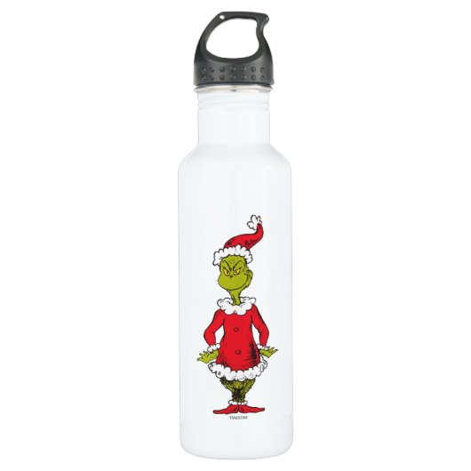 Bouteille D'eau En Acier Inoxydable Classic The Grinch | Père Noël (Devant)