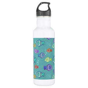 Bouteille D'eau En Acier Inoxydable Clip Art Fish Motif + vos idées