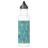 Bouteille D'eau En Acier Inoxydable Clip Art Fish Motif + vos idées (Gauche)