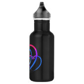 Bouteille D'eau En Acier Inoxydable Coeur arc-en-ciel (Droite)
