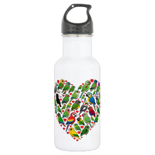 Bouteille D'eau En Acier Inoxydable Coeur de perroquet