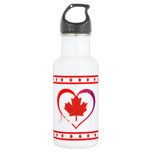 Bouteille D'eau En Acier Inoxydable Coeur du Canada