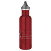 Bouteille D'eau En Acier Inoxydable Coeur métallique avec sonnet de Shakespeare 18 (Droite)