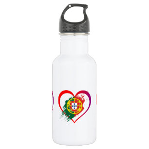 Bouteille D'eau En Acier Inoxydable Coeur portugais