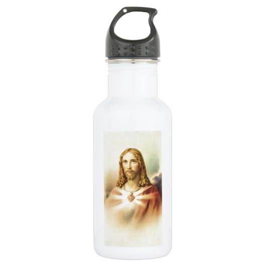 Bouteille D'eau En Acier Inoxydable Coeur sacré de Jésus (Devant)